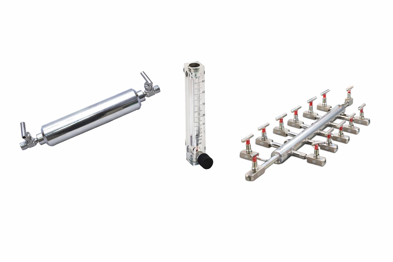 Rotameter, Gas Sampling Bomb and Air Header