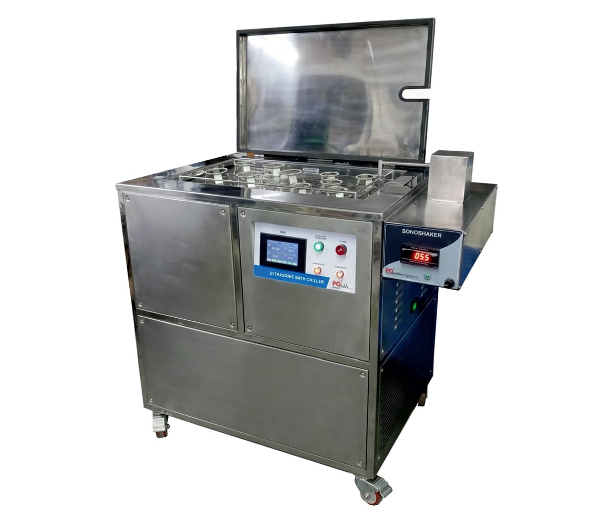 PreCiSonic Sonoshaker Ultrasonic Bath with Chiller, Shaker and HMI