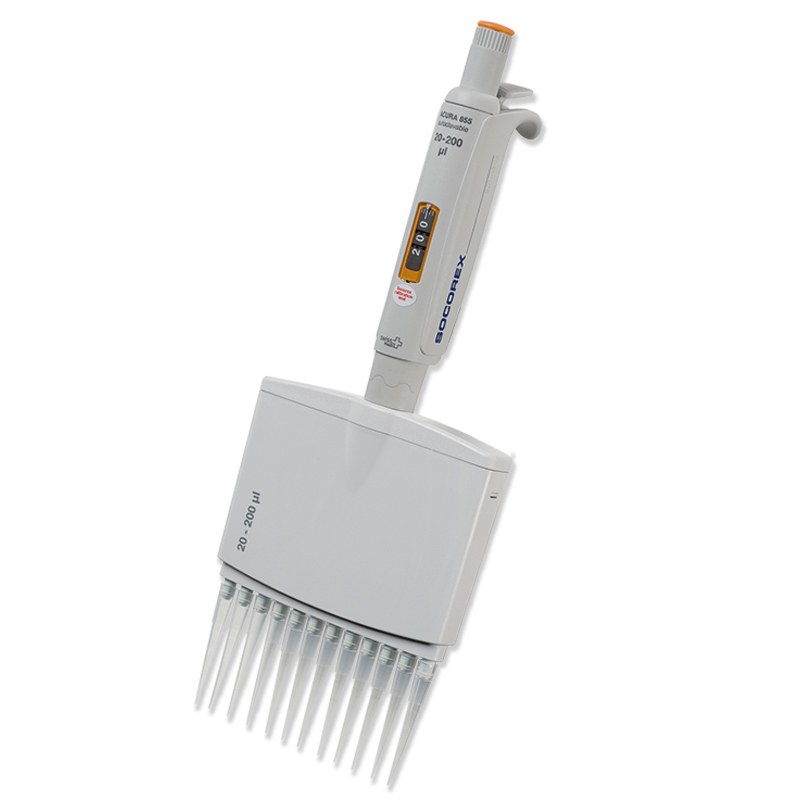 Socorex Acura manual 855 multichannel pipette