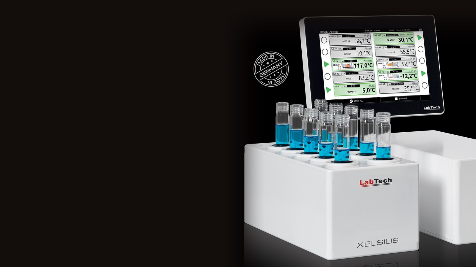 XELSIUS 10-Position Parallel Reactor with Heating, Cooling and Stirring