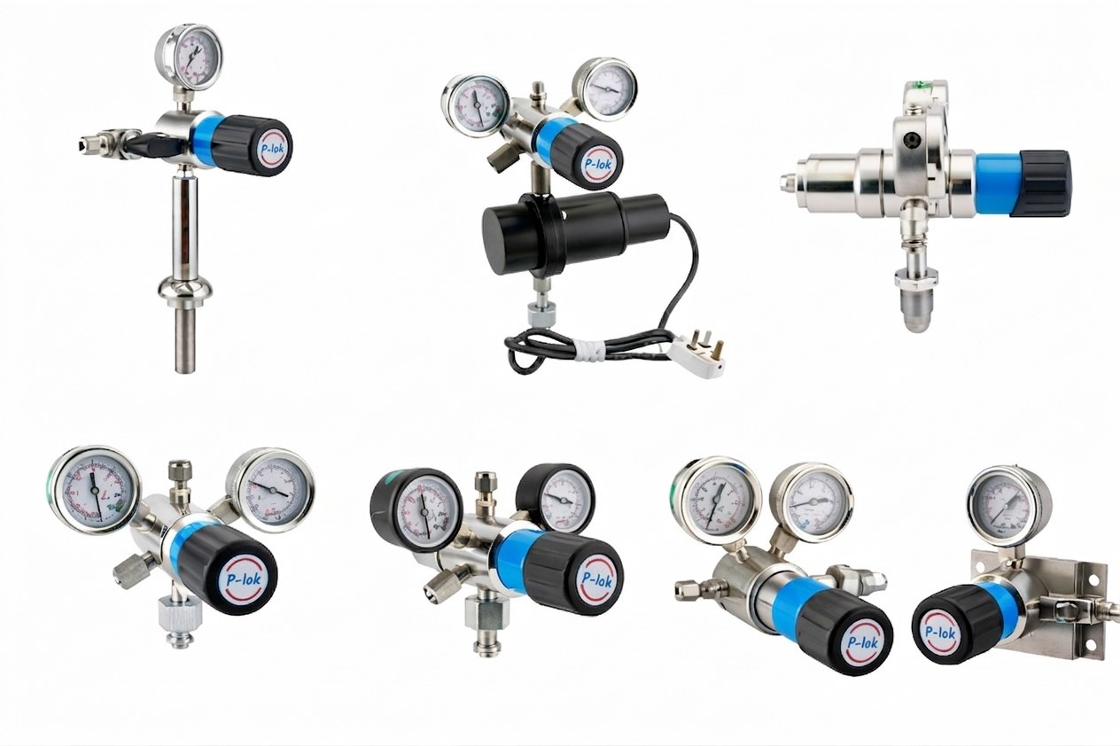 P-LOK Laboratory Gas Cylinder Regulators