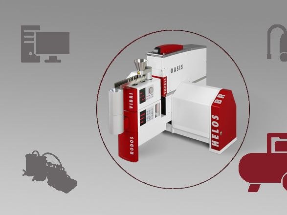 Compressed air supply for dry dispersion