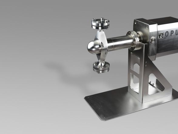 OPUS-FT ultrasonic extinction sensor with flow-through adapter
