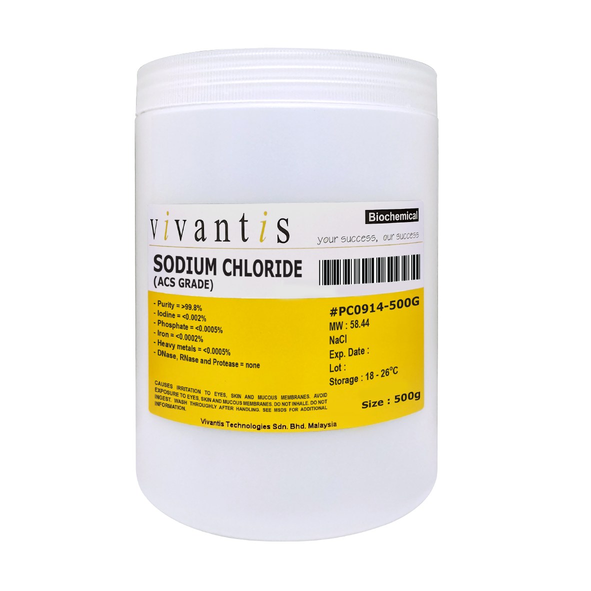 Salts and Buffer Powders (NaCl, KCl, CaCl2, Ammonium Sulfate, Acetates, Phosphates, PBS)