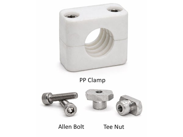 P-Lok PP Clamps, Aluminium Profile and Line Tagging